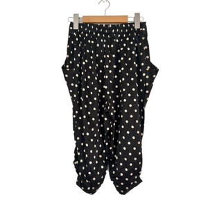 Essence silk high waisted pants polka dot pants shorts easy wide harem